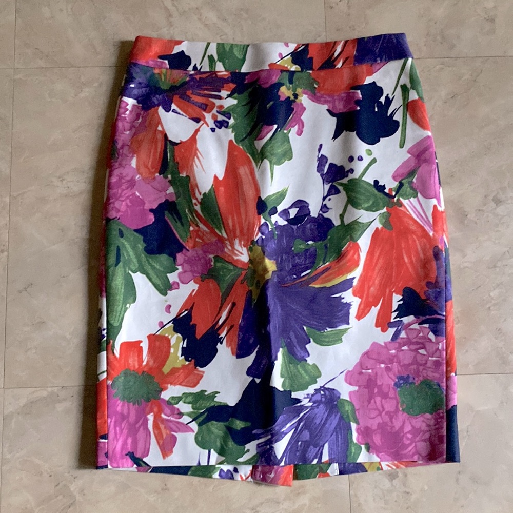 J. Crew Number 2 Pencil Skirt - Bold Floral